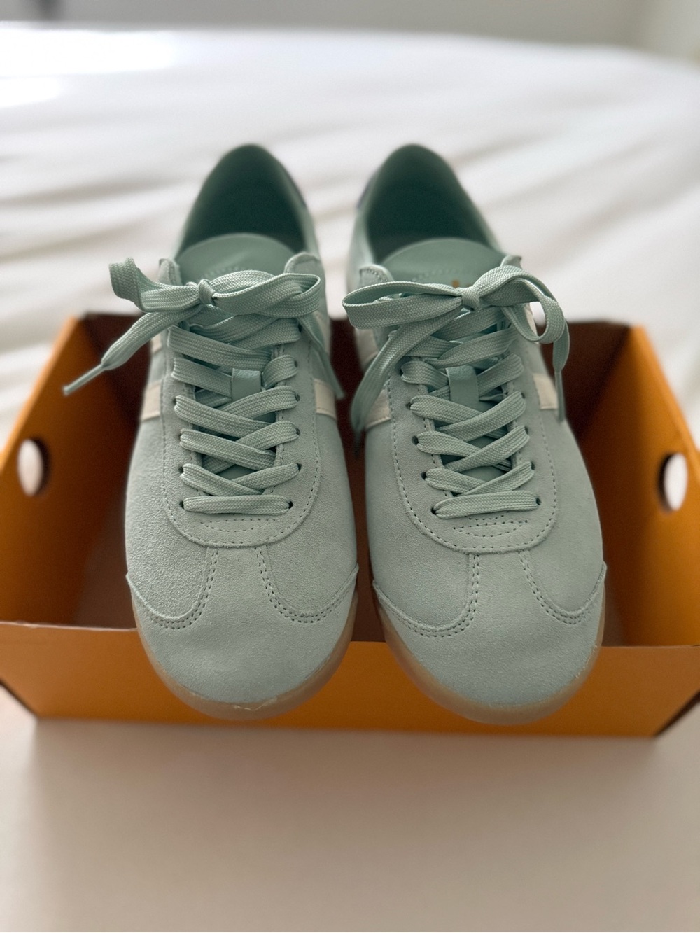 Gola Mint Green Suede Women's Sneakers